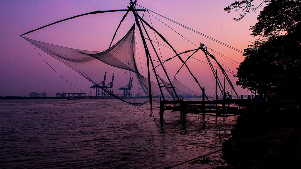 Kerala backwater sunset
